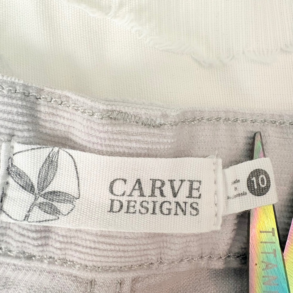Carve Designs Oahu Shorts Womens Corduroy Size 10 Light Gray - Picture 5 of 10
